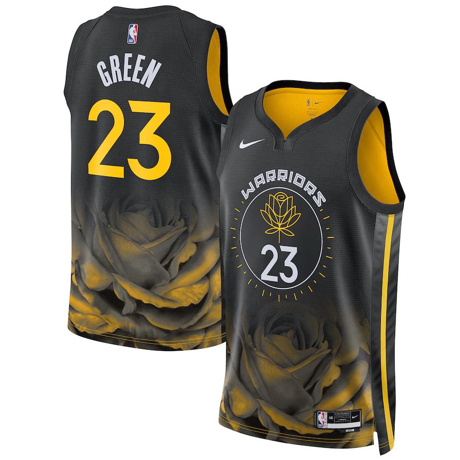 Men Golden State Warriors #23 Draymond Green Nike Black 2022-23 Swingman NBA Jersey